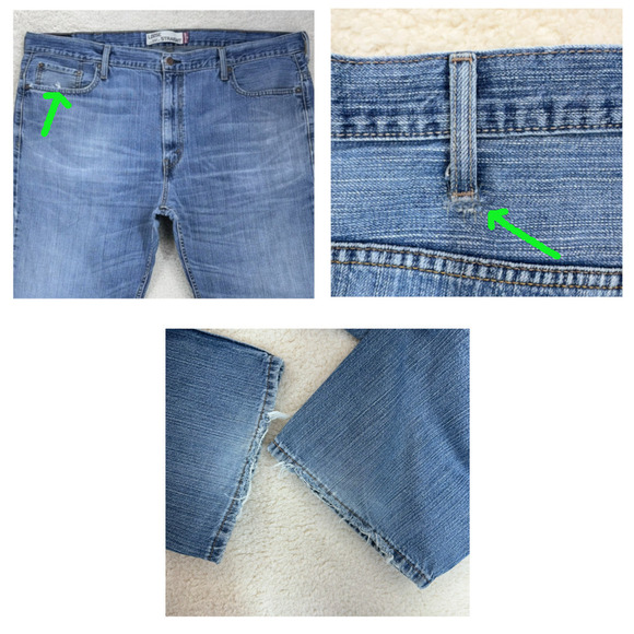 Levi's 569 Loose Straight Jeans Mens Size 42x32 Denim Rodeo Western Casual Ranch - Picture 6 of 10